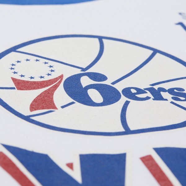 Unisex Philadelphia 76ers Mitchell & Ness White Hardwood Classics Vintage Team Origins Premium T-Shirt