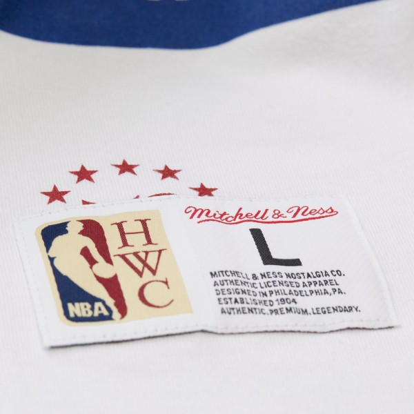 Unisex Philadelphia 76ers Mitchell & Ness White Hardwood Classics Vintage Team Origins Premium T-Shirt