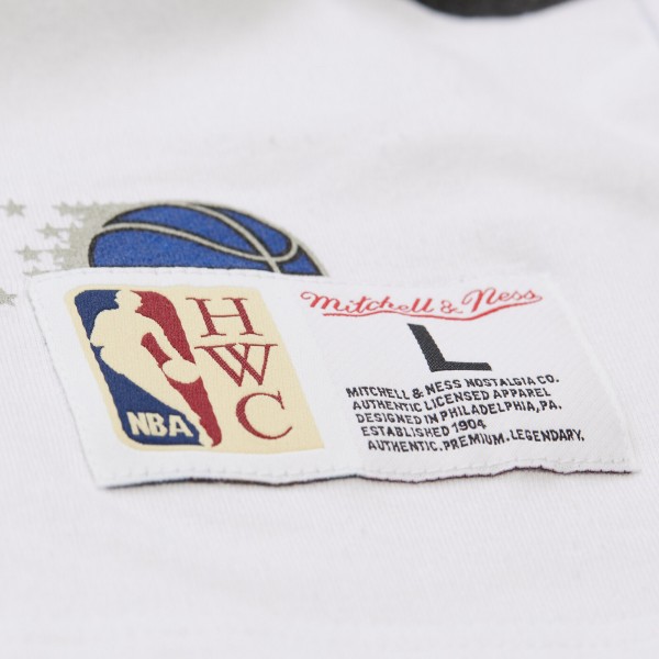 Unisex Orlando Magic Mitchell & Ness White Hardwood Classics Vintage Team Origins Premium T-Shirt