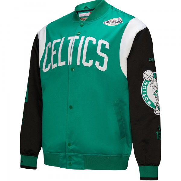 Unisex Boston Celtics Mitchell & Ness Kelly Green Vintage Team Origins Satin Full-Snap Jacket