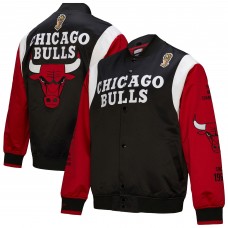 Куртка на кнопках Unisex Chicago Bulls Mitchell & Ness Black Vintage Team Origins Satin