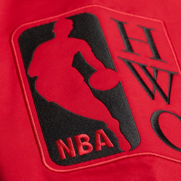 Куртка на кнопках Unisex Chicago Bulls Mitchell & Ness Black Vintage Team Origins Satin