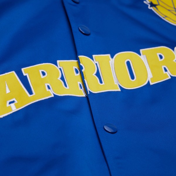 Куртка на кнопках Unisex Golden State Warriors Mitchell & Ness Royal Vintage Team Origins Satin