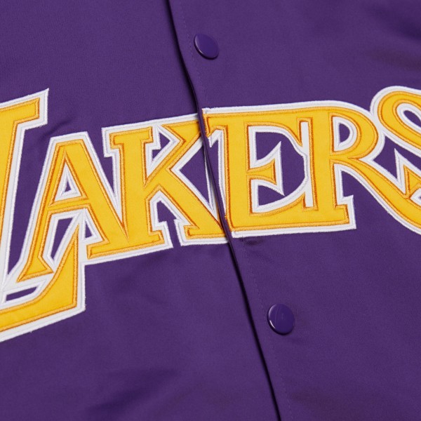 Unisex Los Angeles Lakers Mitchell & Ness Purple Vintage Team Origins Satin Full-Snap Jacket