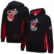 Толстовка Miami Heat Mitchell & Ness Black Hardwood Classics Team Origins Fleece