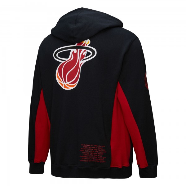 Толстовка Miami Heat Mitchell & Ness Black Hardwood Classics Team Origins Fleece