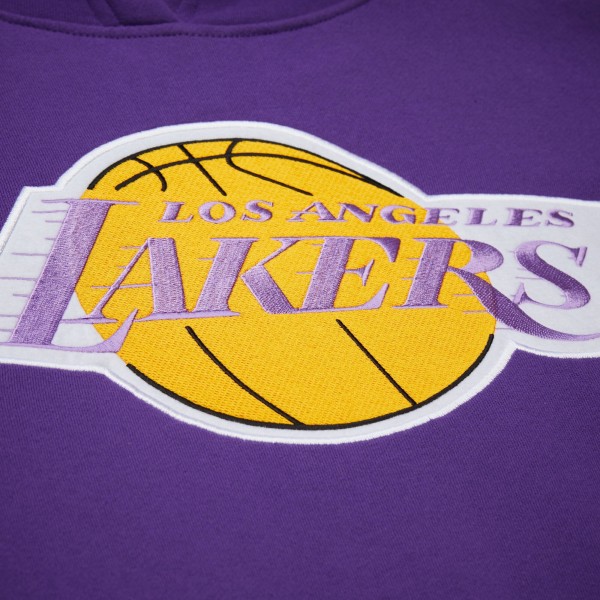 Толстовка Los Angeles Lakers Mitchell & Ness Purple Hardwood Classics Team Origins Fleece