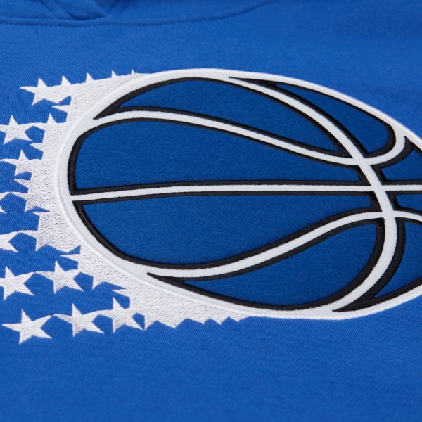 Толстовка Orlando Magic Mitchell & Ness Blue Hardwood Classics Team Origins Fleece