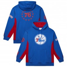 Philadelphia 76ers Mitchell & Ness Royal Hardwood Classics Team Origins Fleece Pullover Hoodie