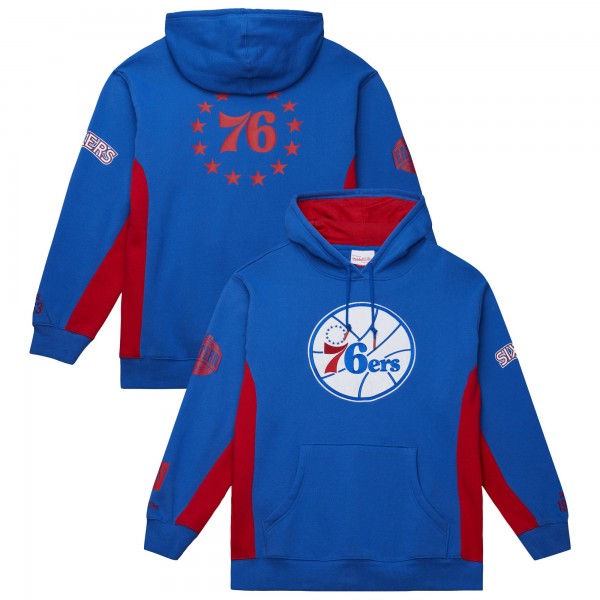 Philadelphia 76ers Mitchell & Ness Royal Hardwood Classics Team Origins Fleece Pullover Hoodie