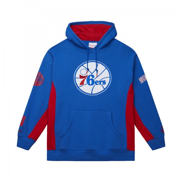 Philadelphia 76ers Mitchell & Ness Royal Hardwood Classics Team Origins Fleece Pullover Hoodie