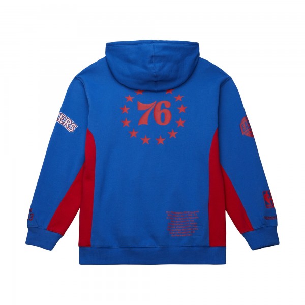 Philadelphia 76ers Mitchell & Ness Royal Hardwood Classics Team Origins Fleece Pullover Hoodie