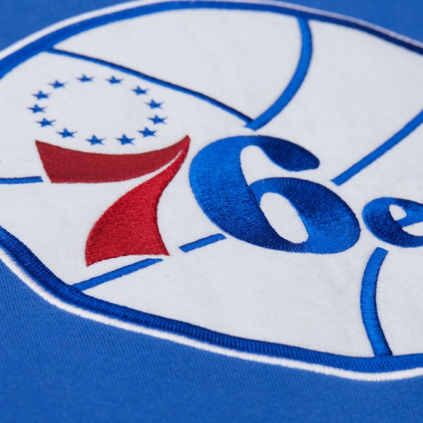 Philadelphia 76ers Mitchell & Ness Royal Hardwood Classics Team Origins Fleece Pullover Hoodie