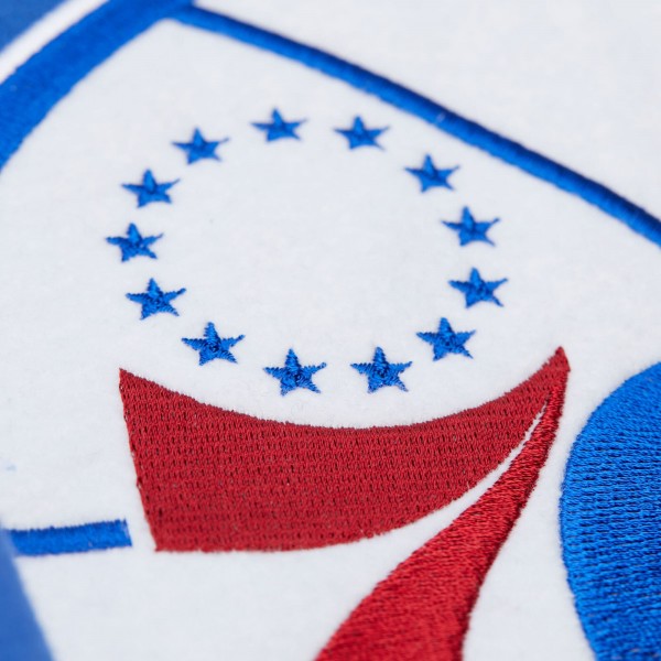 Philadelphia 76ers Mitchell & Ness Royal Hardwood Classics Team Origins Fleece Pullover Hoodie