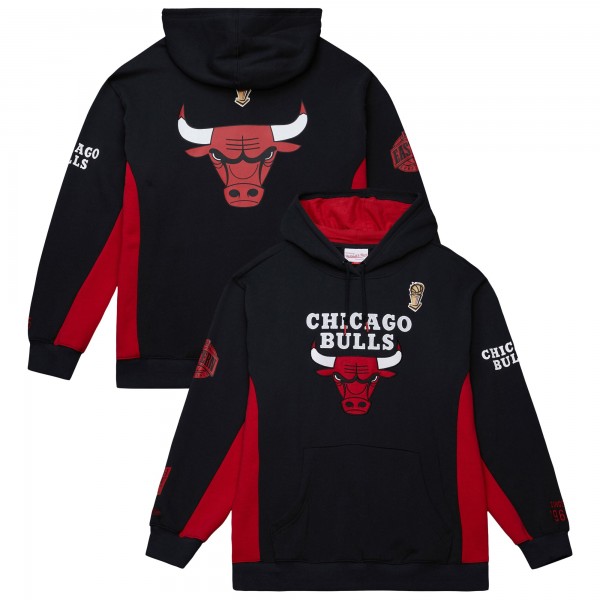 Толстовка Chicago Bulls Mitchell & Ness Black Hardwood Classics Team Origins Fleece