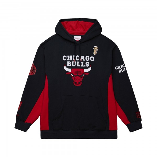 Толстовка Chicago Bulls Mitchell & Ness Black Hardwood Classics Team Origins Fleece