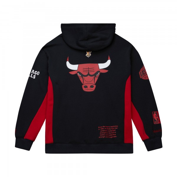 Толстовка Chicago Bulls Mitchell & Ness Black Hardwood Classics Team Origins Fleece