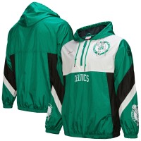 Boston Celtics Mitchell & Ness Kelly Green Hardwood Classics Team Origins Anorak Quarter-Zip Windbreaker Jacket