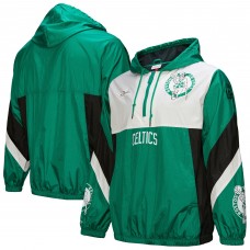 Boston Celtics Mitchell & Ness Kelly Green Hardwood Classics Team Origins Anorak Quarter-Zip Windbreaker Jacket
