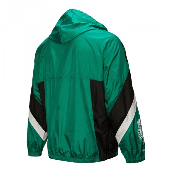 Boston Celtics Mitchell & Ness Kelly Green Hardwood Classics Team Origins Anorak Quarter-Zip Windbreaker Jacket
