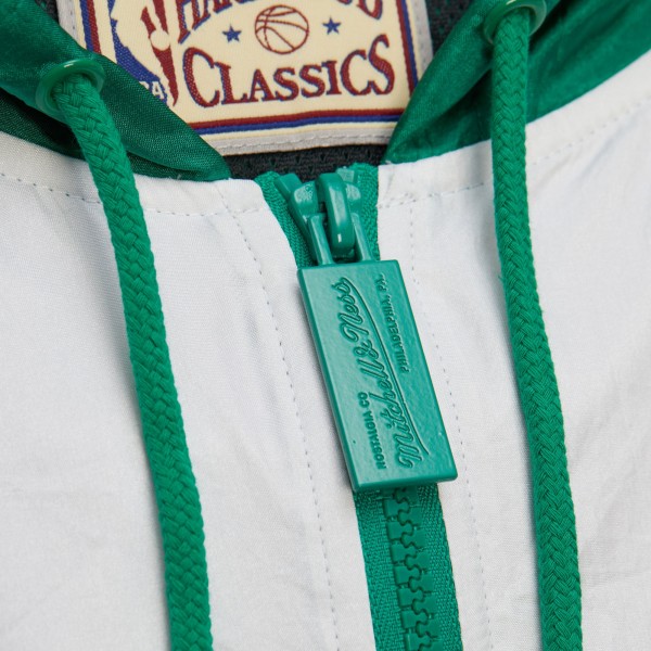 Boston Celtics Mitchell & Ness Kelly Green Hardwood Classics Team Origins Anorak Quarter-Zip Windbreaker Jacket