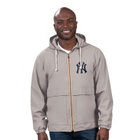 New York Yankees G-III Sports by Carl Banks Gray Full-Zip Rain Jacket