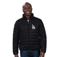 Los Angeles Dodgers G-III Sports by Carl Banks Black Packable Neck Pillow Full-Zip Puffer Jacket