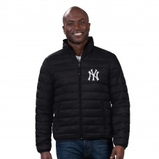 New York Yankees G-III Sports by Carl Banks Black Packable Neck Pillow Full-Zip Puffer Jacket
