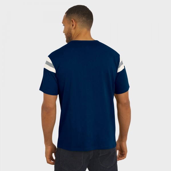 New York Yankees Darius Rucker Collection by Fanatics Navy Distressed Sleeve Stripe T-Shirt