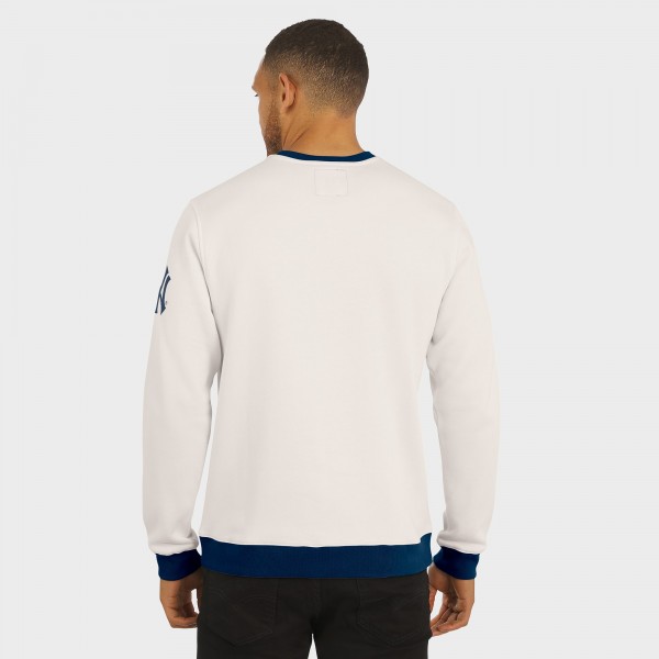 Кофта New York Yankees Darius Rucker Collection by Fanatics Cream Colorblock Crewneck