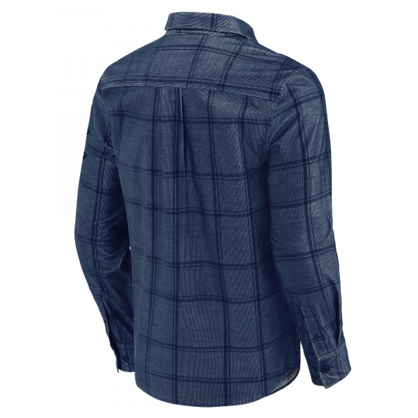 Рубашка на кнопках New York Yankees Darius Rucker Collection by Fanatics Navy Thin Wale Corduroy Plaid