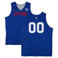 Ron Holland II Detroit Pistons Fanatics Authentic Practice-Used #00 Blue/Gray Nike Reversible Jersey from the 2024-25 NBA Season - Size XLT