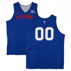 Ron Holland II Detroit Pistons Fanatics Authentic Practice-Used #00 Blue/Gray Nike Reversible Jersey from the 2024-25 NBA Season - Size XLT