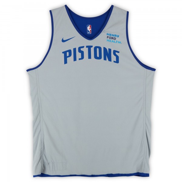 Ron Holland II Detroit Pistons Fanatics Authentic Practice-Used #00 Blue/Gray Nike Reversible Jersey from the 2024-25 NBA Season - Size XLT