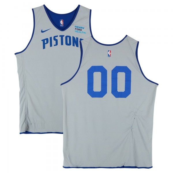 Ron Holland II Detroit Pistons Fanatics Authentic Practice-Used #00 Blue/Gray Nike Reversible Jersey from the 2024-25 NBA Season - Size XLT