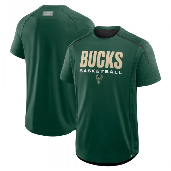 Milwaukee Bucks Fanatics Hunter Green Inbound Pass Play Practice T-Shirt