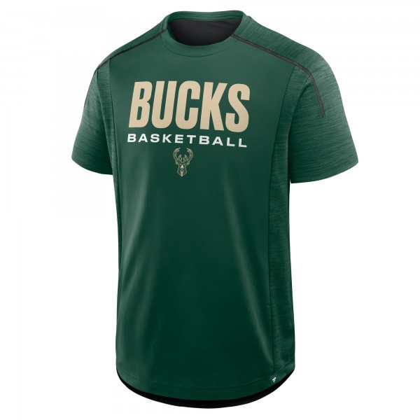 Milwaukee Bucks Fanatics Hunter Green Inbound Pass Play Practice T-Shirt