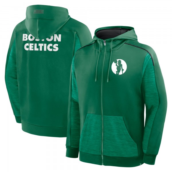 Boston Celtics Fanatics Kelly Green Back Door Cut Play Defender Full-Zip Hoodie