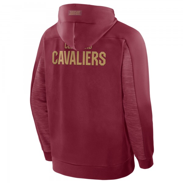 Cleveland Cavaliers Fanatics Wine Back Door Cut Play Defender Full-Zip Hoodie