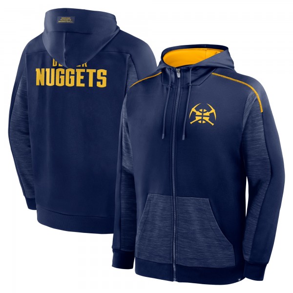 Толстовка на молнии Denver Nuggets Fanatics Navy Back Door Cut Play Defender
