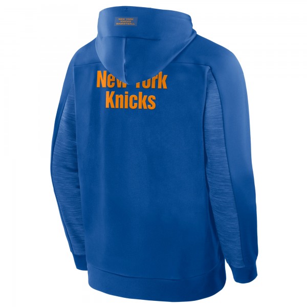 New York Knicks Fanatics Blue Back Door Cut Play Defender Full-Zip Hoodie