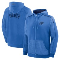 Толстовка на молнии Oklahoma City Thunder Fanatics Blue Back Door Cut Play Defender
