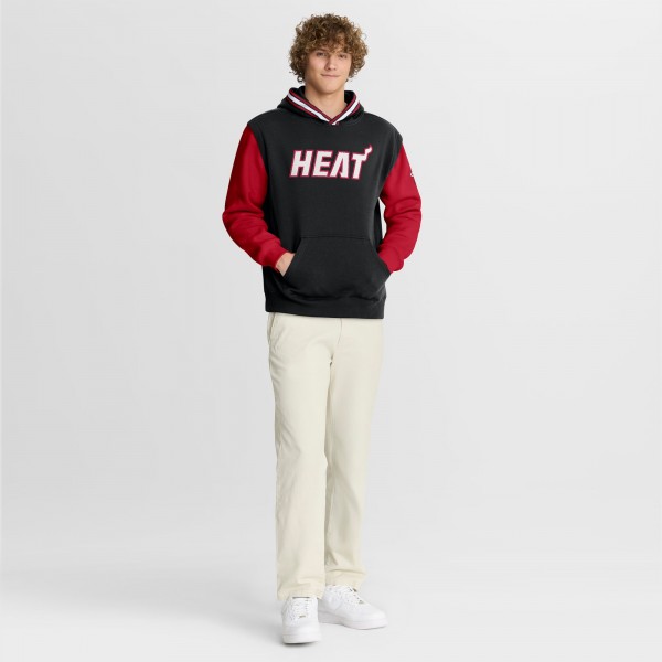 Miami Heat Fanatics Black/Red Half Court Shot Clock Fastbreak Hoodie