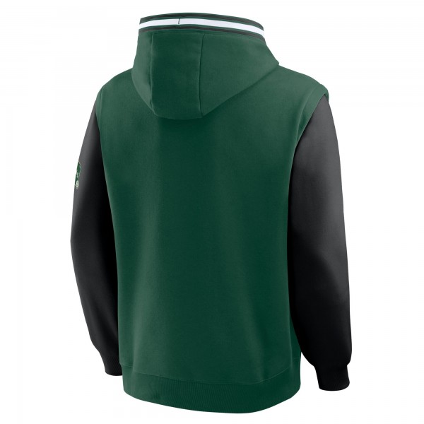 Milwaukee Bucks Fanatics Hunter Green/Black Half Court Shot Clock Fastbreak Hoodie