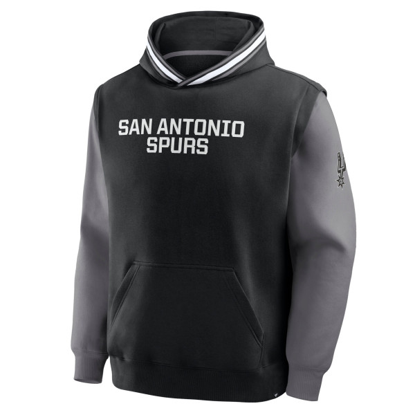 Толстовка San Antonio Spurs Fanatics Black/Gray Half Court Shot Clock Fastbreak
