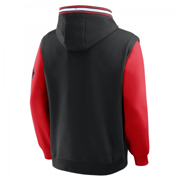 Toronto Raptors Fanatics Black/Red Half Court Shot Clock Fastbreak Hoodie