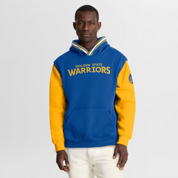 Golden State Warriors Fanatics Royal/Gold Half Court Shot Clock Fastbreak Hoodie