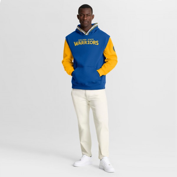 Golden State Warriors Fanatics Royal/Gold Half Court Shot Clock Fastbreak Hoodie