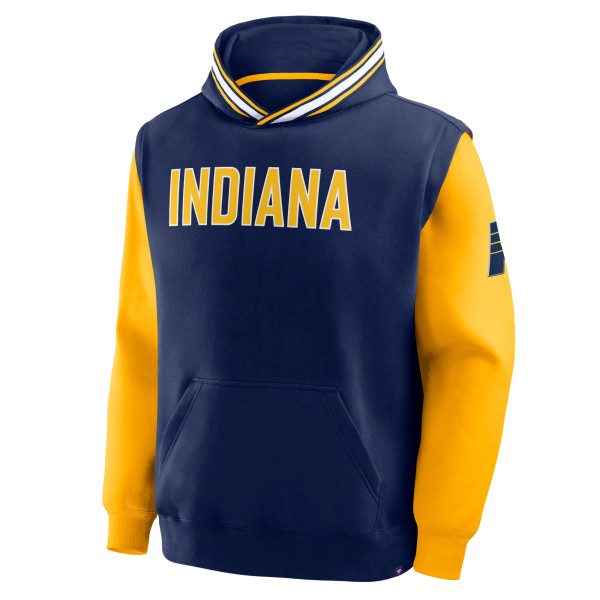 Indiana Pacers Fanatics Navy/Gold Half Court Shot Clock Fastbreak Hoodie