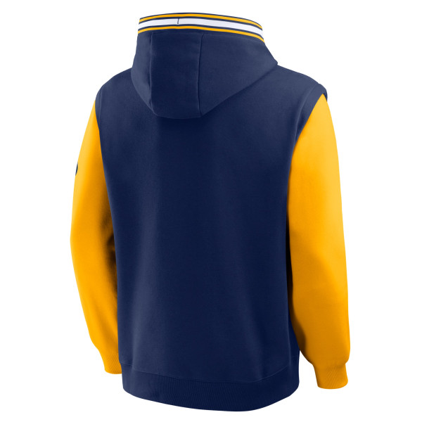 Indiana Pacers Fanatics Navy/Gold Half Court Shot Clock Fastbreak Hoodie